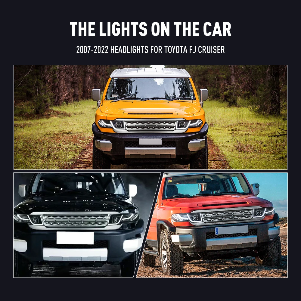 Running Headlamp - 2 adet araba Styling kafa lambası